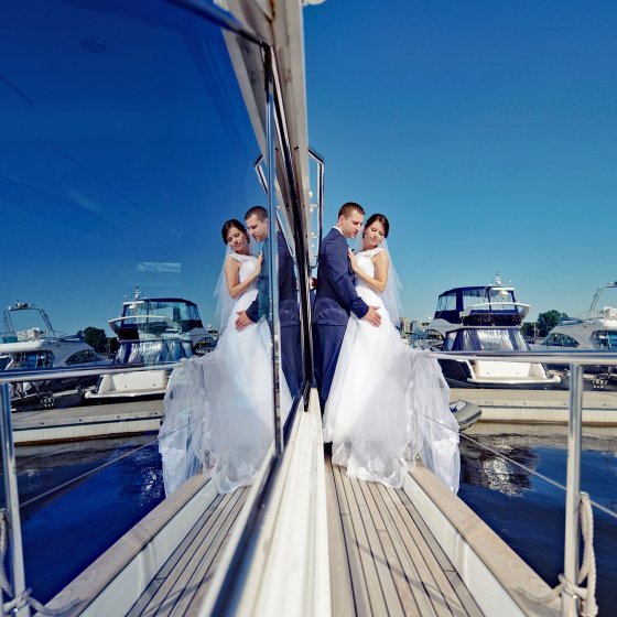 yachting kroatien motoracht brautpaar hochzeit